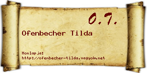 Ofenbecher Tilda névjegykártya